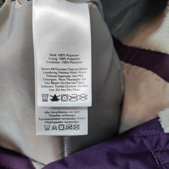 Eddie Bauer Womens Weatheredge Purple Hooded Coat Full Zip Size PXL - Picture 10 of 14